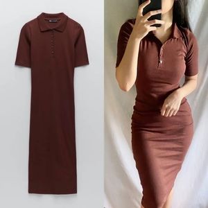 Zara midi Polo dress S